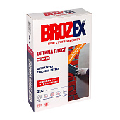 Штукатурка гипсовая GP 50 Оптима Пласт Легкая 30 кг BROZEX *1/40 (фото)